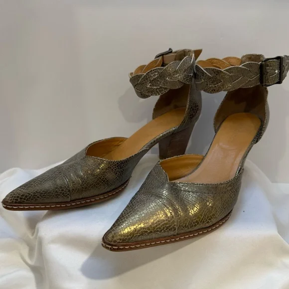 Sundance woven ankle heels size 38 - Picture 2 of 10